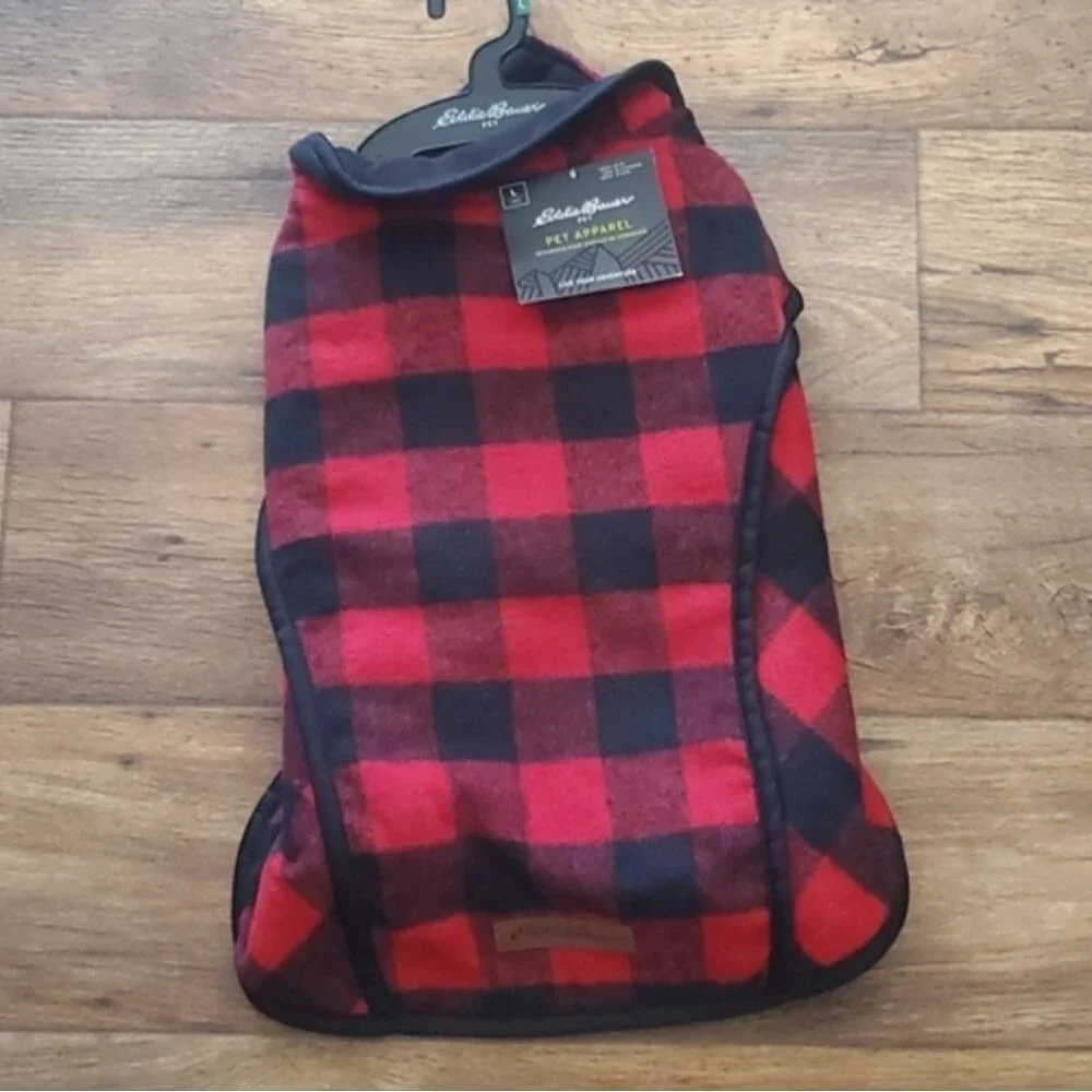 Large Tartan Plaid Dog Coat NWT | Eddie Bauer Holiday Scandi X